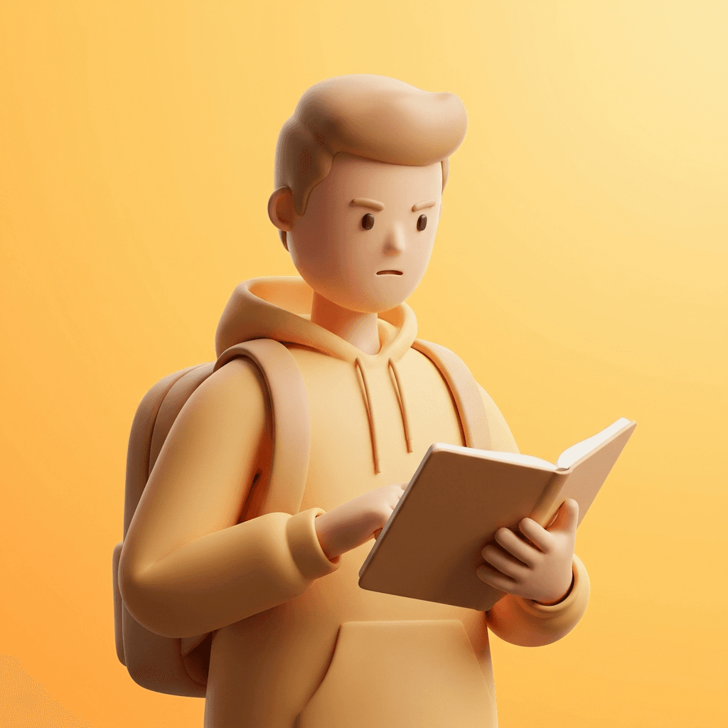 Student avatar on yellow background